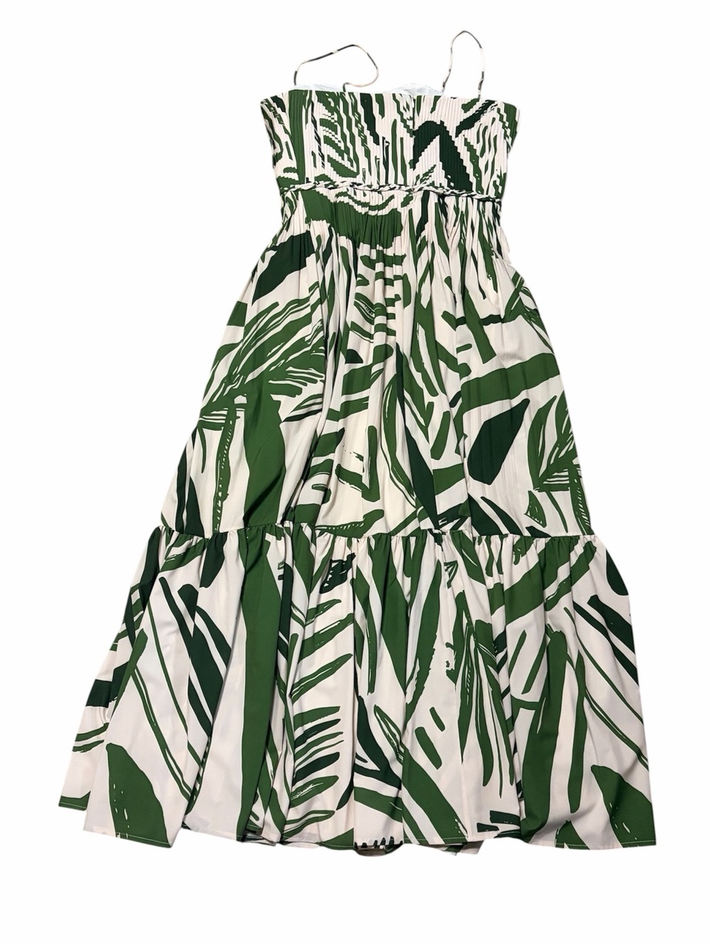 Andres Otalora Womens 12 Exclusive Kalal Abstract Print Crepe Maxi Dress Green - Picture 3 of 10